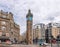 The impressive architecture of the old Tollbooth Steeple and Clock High Street Glasgow