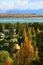 Impressive Autumn view of El calafate Town on Argentino Lakeside in Patagonia, Argentina