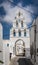 Impressive Bell Tower in Emporio village. Santorini, Greece