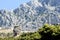 The impressive Biokovo mountains near Baska Voda, Croatia