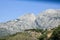 The impressive Biokovo mountains near Baska Voda, Croatia