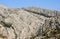 The impressive Biokovo mountains near Baska Voda, Croatia