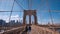 Impressive Brooklyn Bridge New York - amazing wide angle shot - NEW YORK CITY, USA - APRIL 2, 2017