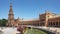 Impressive building known as Plaza de Espana, Seville, Andalusia, Spain