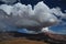 impressive cloud and colorful rock formations at hornocal