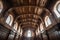 impressive coffered ceiling in a historic church