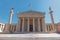 The impressive facade of national academy of Athens, Greece