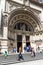 The impressive facade of the Victoria and Albert Museum in London,
