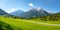 Impressive German Alpine Road passes through summer landscape in Berchtesgaden, Bavaria, Germany, Europe