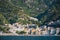 Impressive gorgeous view of town cetara on amalfi coast, italy