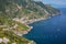 Impressive gorgeous view of town maiori on amalfi coast, italy