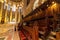 Impressive gothic-style interior of the Cathedral of St. John the Divine in Upper Manhattan, NYC