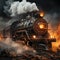Impressive historical train set in wild west