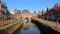 The impressive Koppelpoort, a medieval combined land and water gate in Amersfoort