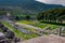 Impressive landscape from Ephesus ancient city, Turkey. Celsus Library and Agora