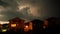 Impressive lightning strikes on dark skies timelapse