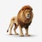 Impressive Lion On White Background - Realistic 8k Uhd Image