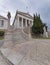 Impressive marble satirways of the national library of Athens neo classical building, Greece.