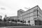 Impressive modern architecture looking up to the New City of Glasgow College in the city centre of Glasgow