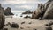 Impressive Panoramas Of A Beach With Sharp Boulders And Rocks