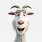 Impressive Photorealistic Cartoon Goat In Pixar Style - Uhd Image