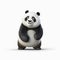 Impressive Photorealistic Render Of A Standing Panda Bear