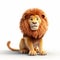 Impressive Pixar-style Animated Cartoon Lion On White Background
