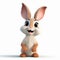 Impressive Pixar Style Cartoon Bunny With Big Ears And Open Eyes