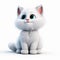 Impressive Pixar-style Rendering Of Cute White Cat In 8k Uhd