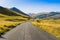 Impressive road through Campo Imperatore valley, Gran Sasso National Park, Abruzzo region, Italy