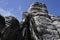 Impressive rock formation of Neurathen Castle in Saxon Switzerland