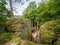 Impressive rock formations in Berdorf forest