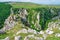 Impressive rock walls at Tureni gorge Cheile Turenilor or Turi hasadek. This protected natural area near Turda, Cluj county.