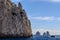 Impressive rocks on Capri Island. A very picturesque, luxuriant