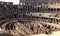 The impressive Roman architecture of the Colosseum amphitheatre in Rome