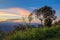 Impressive scenery during sunset from Kiew Lom viewpoint,Pang Mapa districts,Mae Hong Son,Northern Thailand.