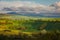 Impressive spring landscape,view with cypresses and vineyards ,Tuscany,Italy