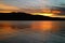 Impressive Sunset Afterglow Reflecting on the Famous Lake Titicaca in Puno, Peru, South America