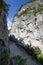 Impressive valley of the river aare in the beautiful swiss alps