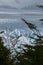 Impressive vertical photo of the Perito Moreno Glacier located in the Andes Mountains in Patagonia Argentina