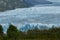 Impressive vertical photo of the Perito Moreno Glacier located in the Andes Mountains in Patagonia Argentina