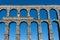 Impressive view of the aqueduct of Segovia