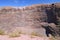 Impressive view of crater of Vesuvius volcano, Campania in Italy