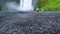 Impressive view of the famous Skogafoss waterfall