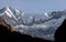 Impressive view of Gangapurna glacier and snowcapped mountains in Himalayas, Nepal