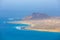 Impressive view from Mirador del Rio to island of La Graciosa, Lanzarote