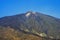 Impressive view of the teide, tenerife volcano from the bottom o