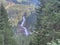 The impressive water jump of Krimml falls in Austria