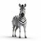 Impressive Zebra Rendered In Unreal Engine On White Background