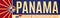 ImprimirPanama patriotic banner design, typographic vector illustration, Panamanians flag colors